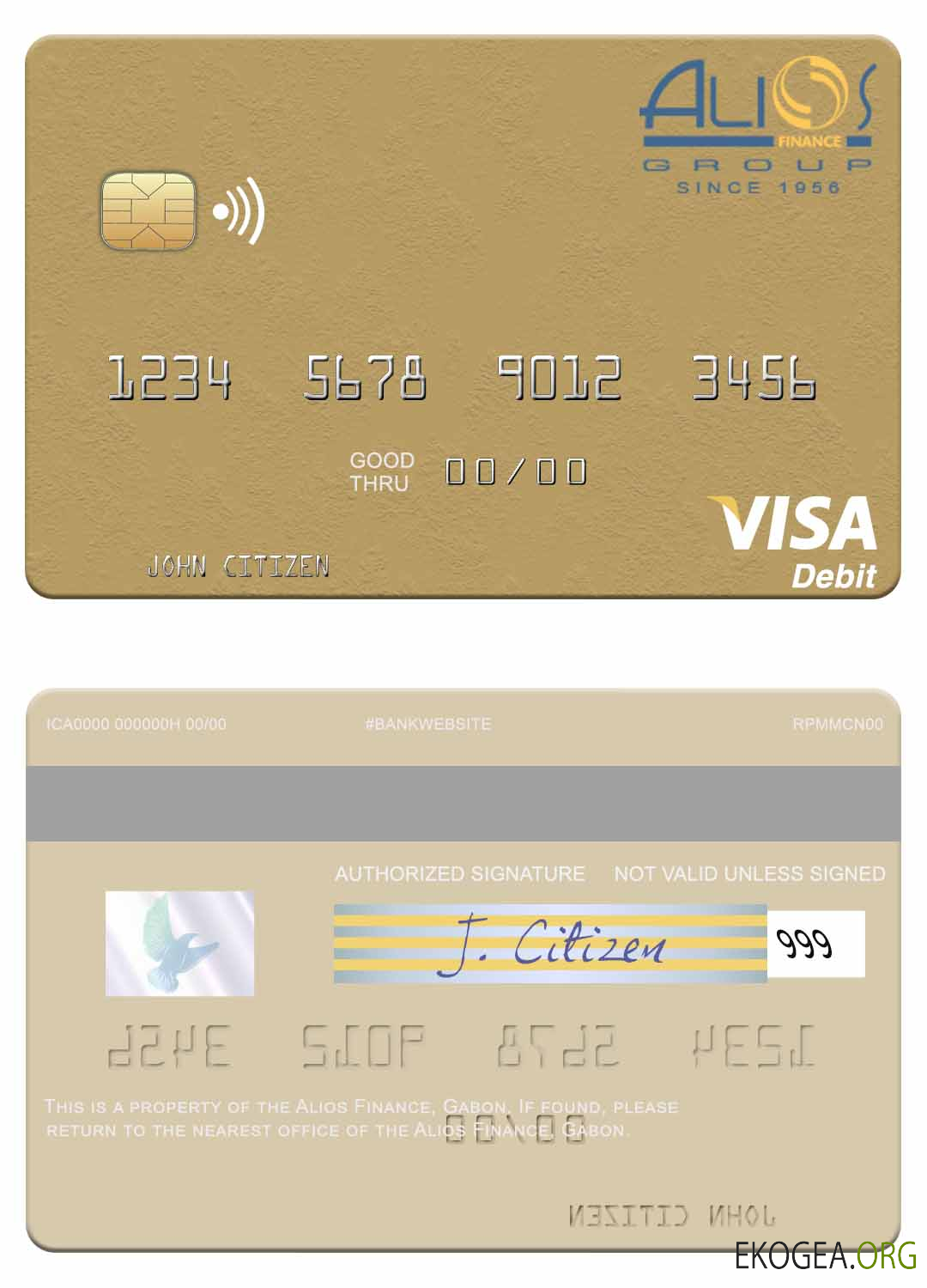 Carte de débit visa Gabon Alios France